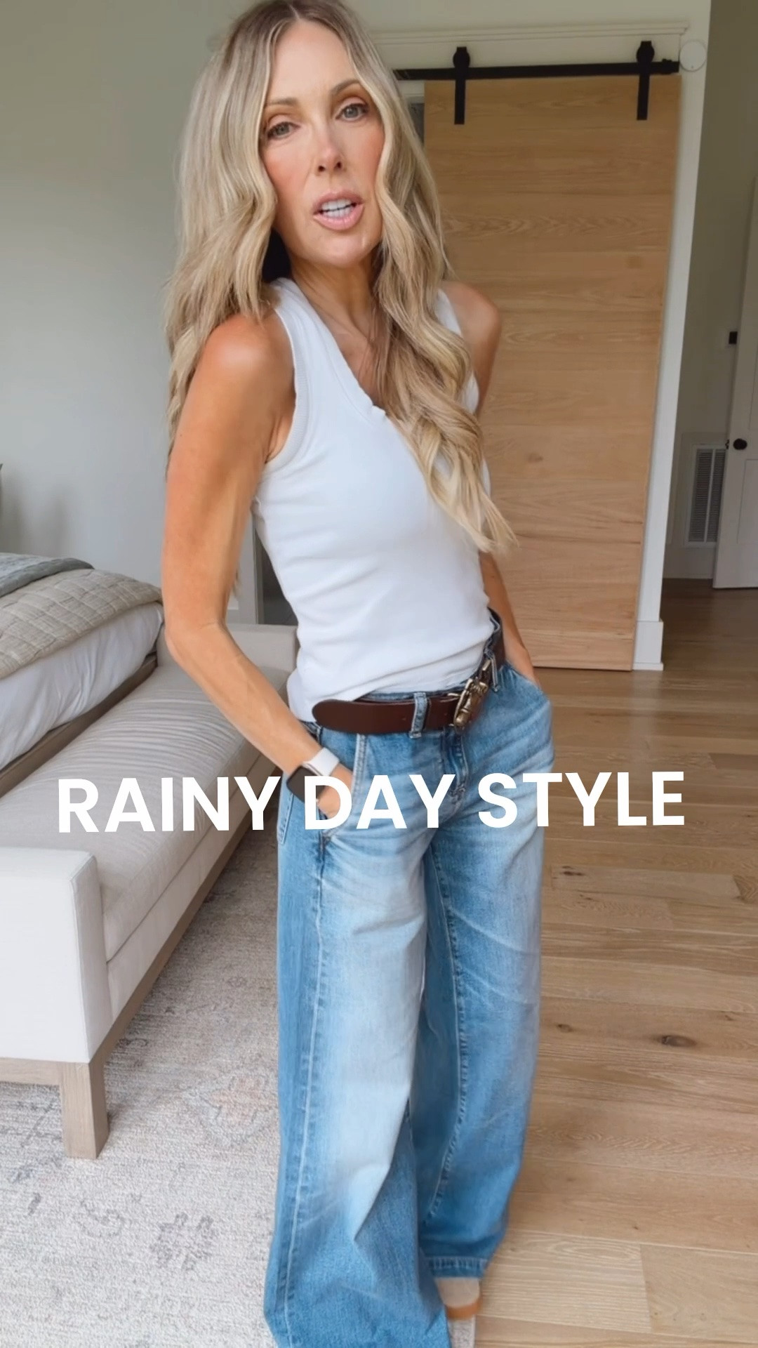 The Stella jeans, 30% off today,  are my favorite relaxed, loose-fitting pair for that effortless look. They do run a little long, which makes them perfect with sneakers or heels, and if you’re between sizes, I’d recommend sizing down for the best fit. I'm wearing a 24. They do have an ankle length if you're shorter.

#LTKootd #LTKmomlife #LTKgrwm