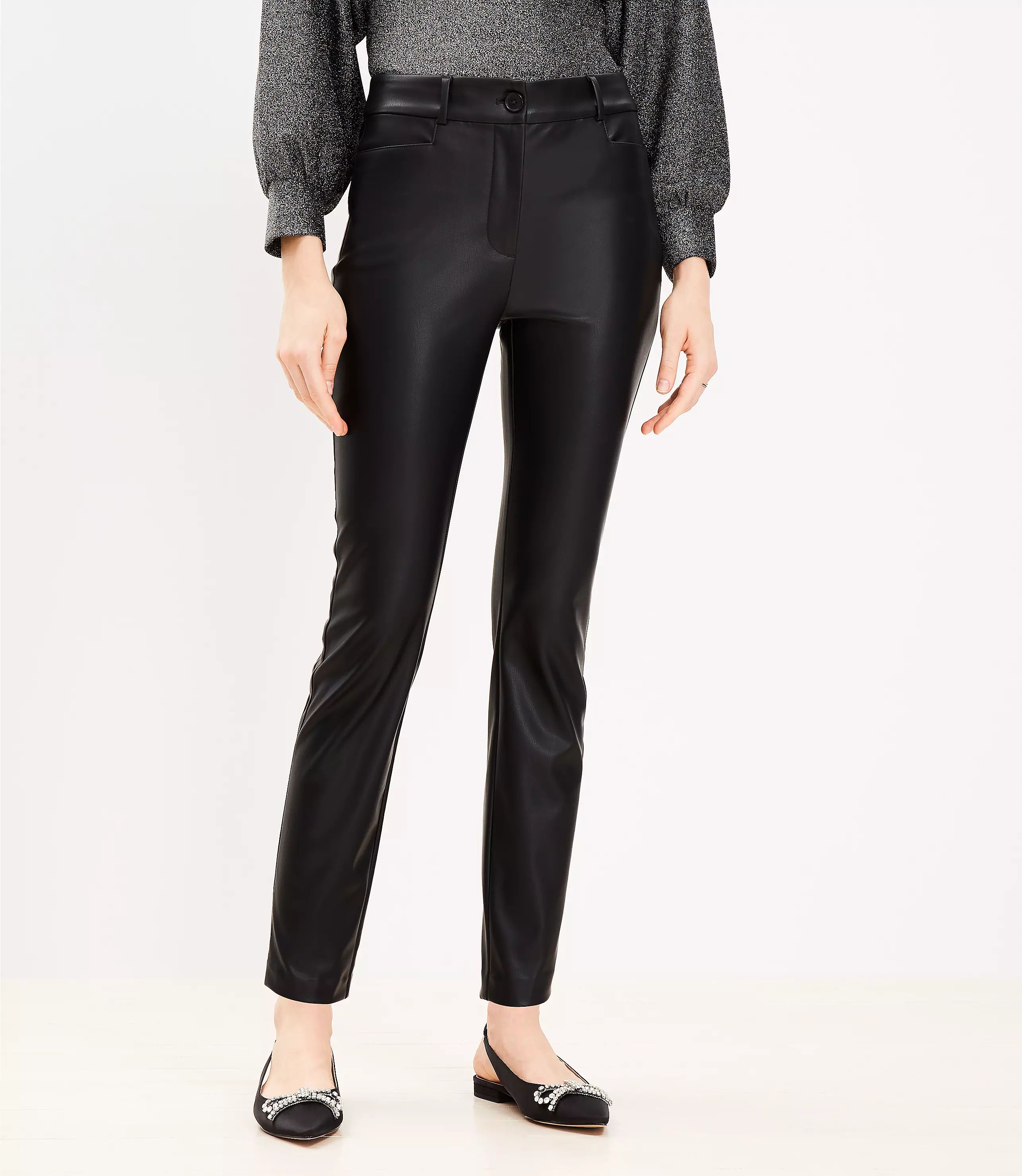 Sutton Skinny Pants in Faux Leather | LOFT