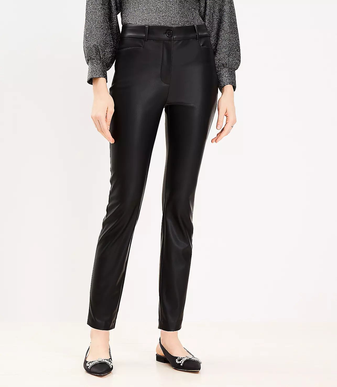 Sutton Skinny Pants in Faux Leather | LOFT