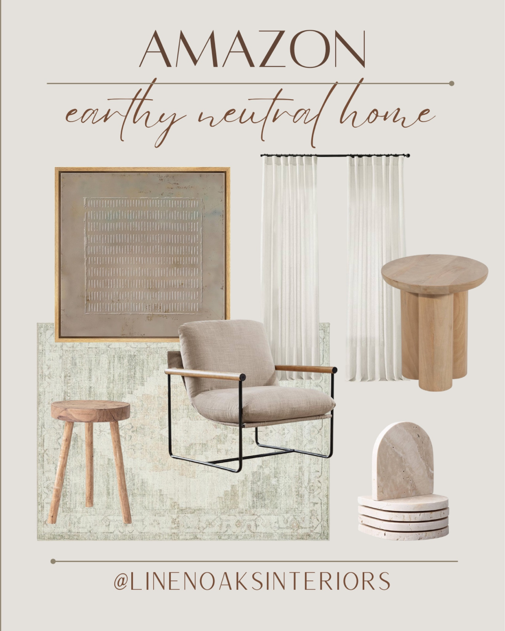 Amazon Earthy Neutral Home Decor


Linen off white curtains
Three legged round wooden side table
Marble arch coasters
Wood and metal modern accent chair
Antique wood stool
Neutral color medallion area rug
Modern earthy canvas wall art

#LTKhome #LTKstyletip #LTKfamily