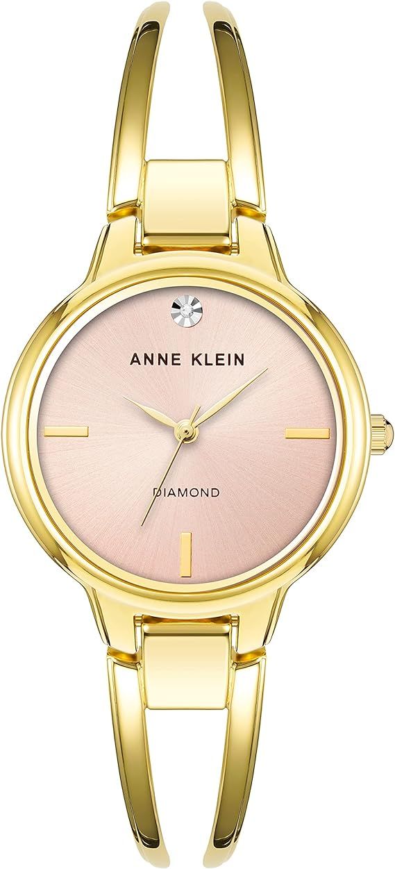 Amazon.com: Anne Klein Women's Genuine Diamond Dial Bangle Watch : Clothing, Shoes & Jewelry | Amazon (US)