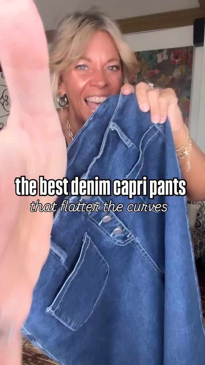 I found us the best denim capri pants that flatter the curves and make the 🍑 look 👀 fab! I’m wearing my true size 12 and they are a perfect 👌🏻 fit. 

#LTKMidsize #LTKSeasonal #LTKOver40