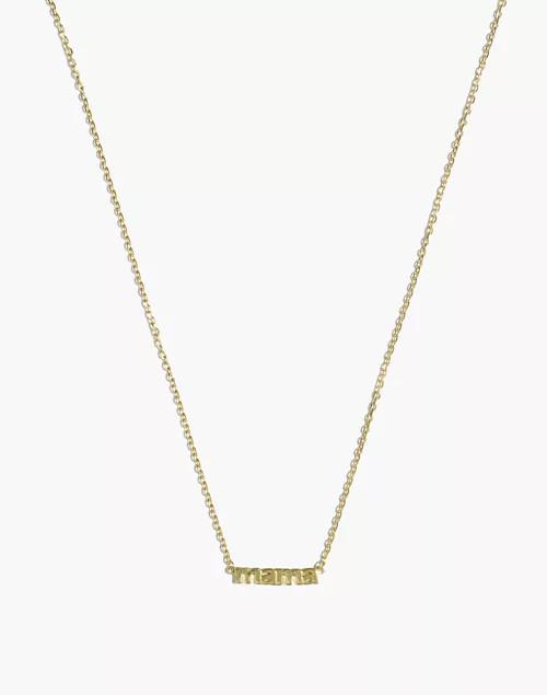 Delicate Collection Demi-Fine 14k Plated Mama Necklace | Madewell