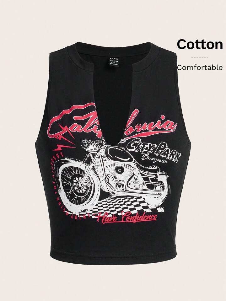 Motorcycle Crop Top | SHEIN
