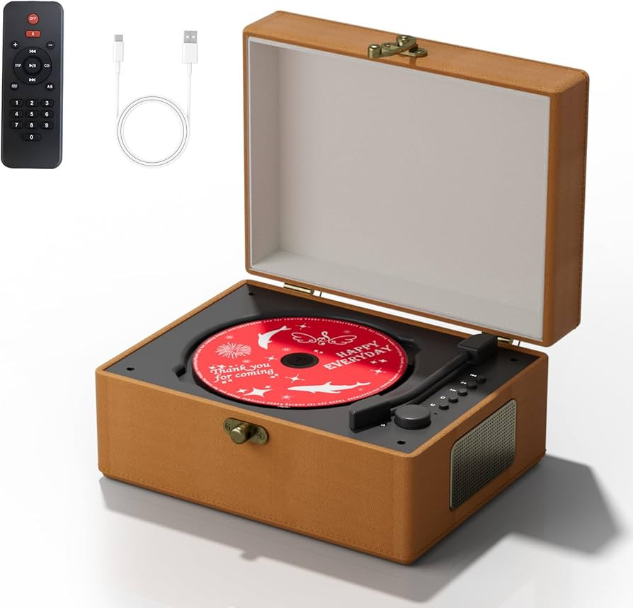 Time Music Box CD Player with Speakers; Bluetooth Transmitter; Festival Gift; BGM Player for Home... | Amazon (US)