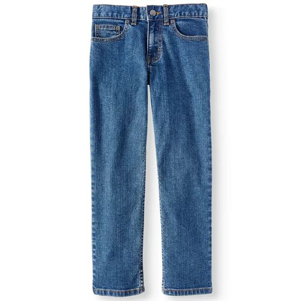 Wonder Nation Boys Straight Denim Jeans, Sizes 4-18 & Husky | Walmart (US)