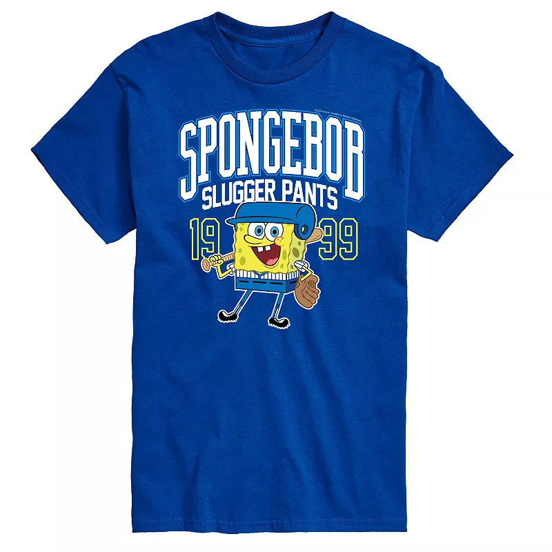 Big & Tall Nickelodeon SpongeBob Squarepants Slugger Graphic Tee, Men's, Size: 3XB, Blue | Kohl's
