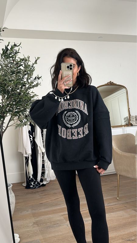 One of my splurge worthy brands for graphic sweatshirt is Anine Bing and love this one! Runs naturally oversized wearing the size XS here. #StylinbyAylin #Aylin 

#LTKStyleTip #LTKSeasonal