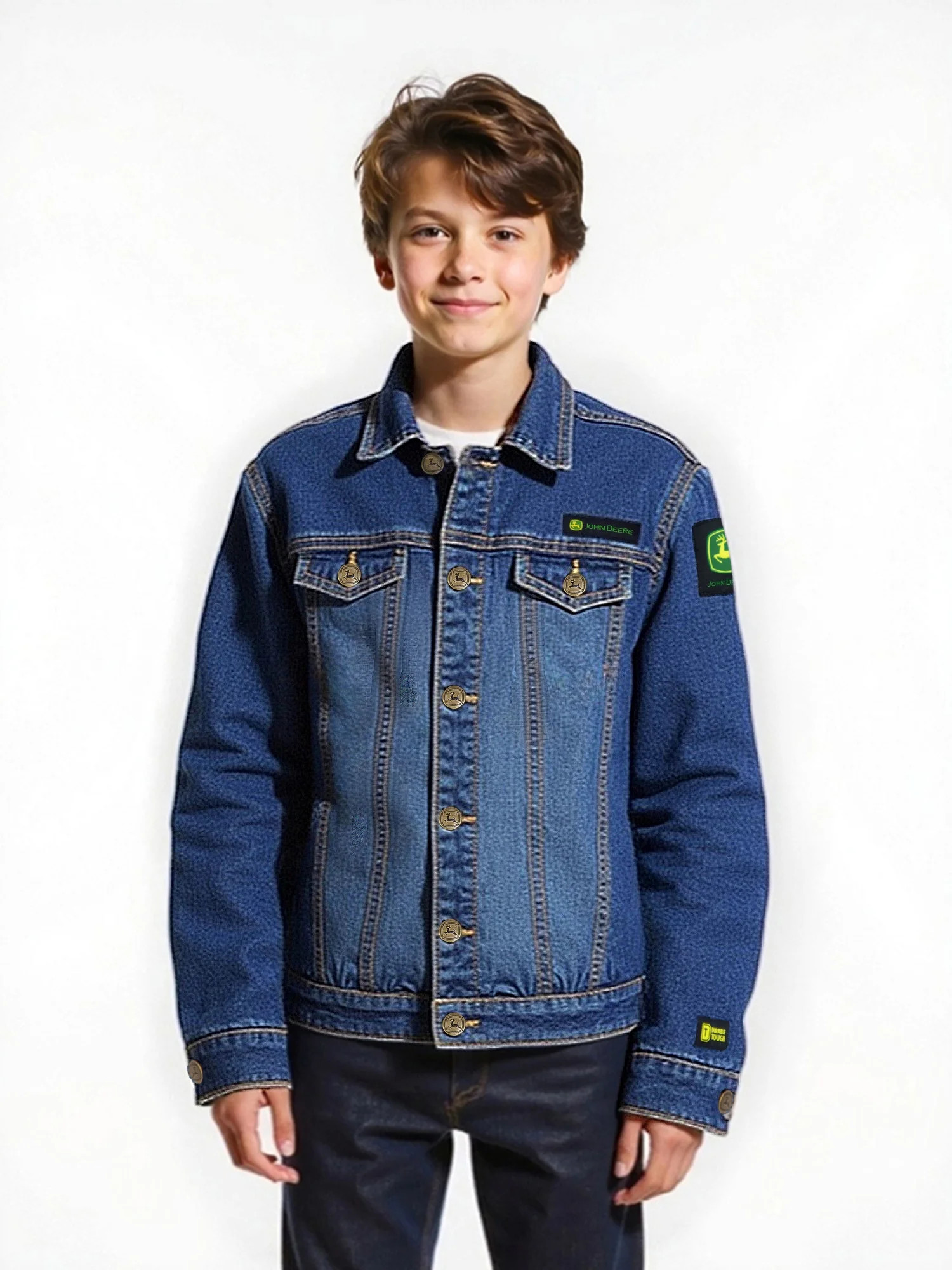 John Deere Boys Denim Trucker Jacket, Sizes 4-16 | Walmart (US)