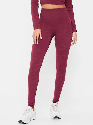 High-Waisted Jacquard Leggings | Old Navy (US)