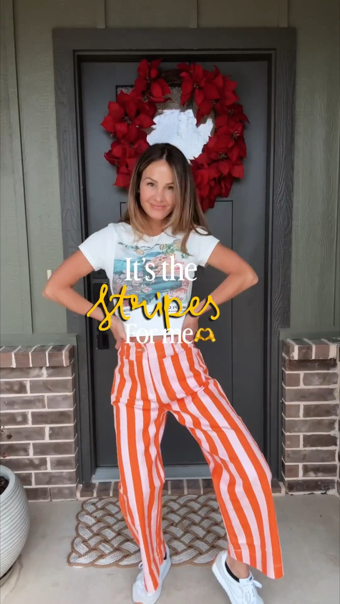 I LOVE these fun stripes! High waisted cropped striped denim that comes in several colors! Such a fun way to spice up the day! I’m in a small! 

#LTKootd #LTKFindsUnder50 #LTKgrwm