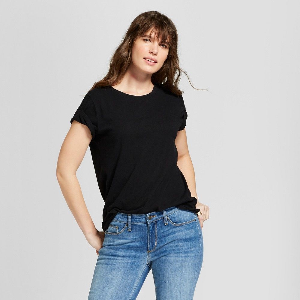 Women's Meriwether Crew Neck Short Sleeve T-Shirt - Universal Thread Black XL | Target