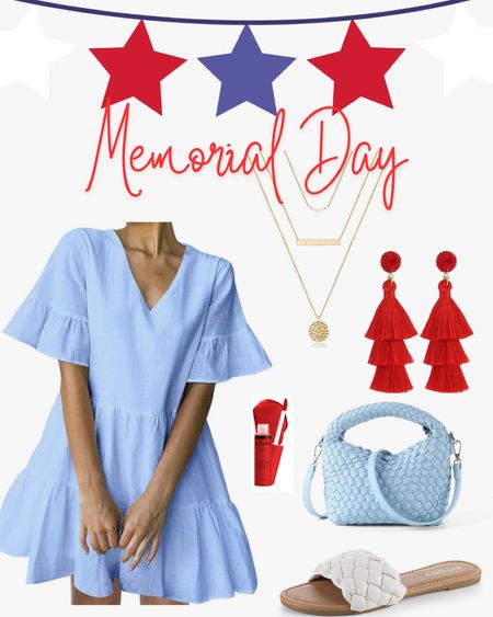 Memorial Day Outfit // Summer Outfit // Red White & Blue 

#LTKSeasonal #LTKFindsUnder100 #LTKOver40