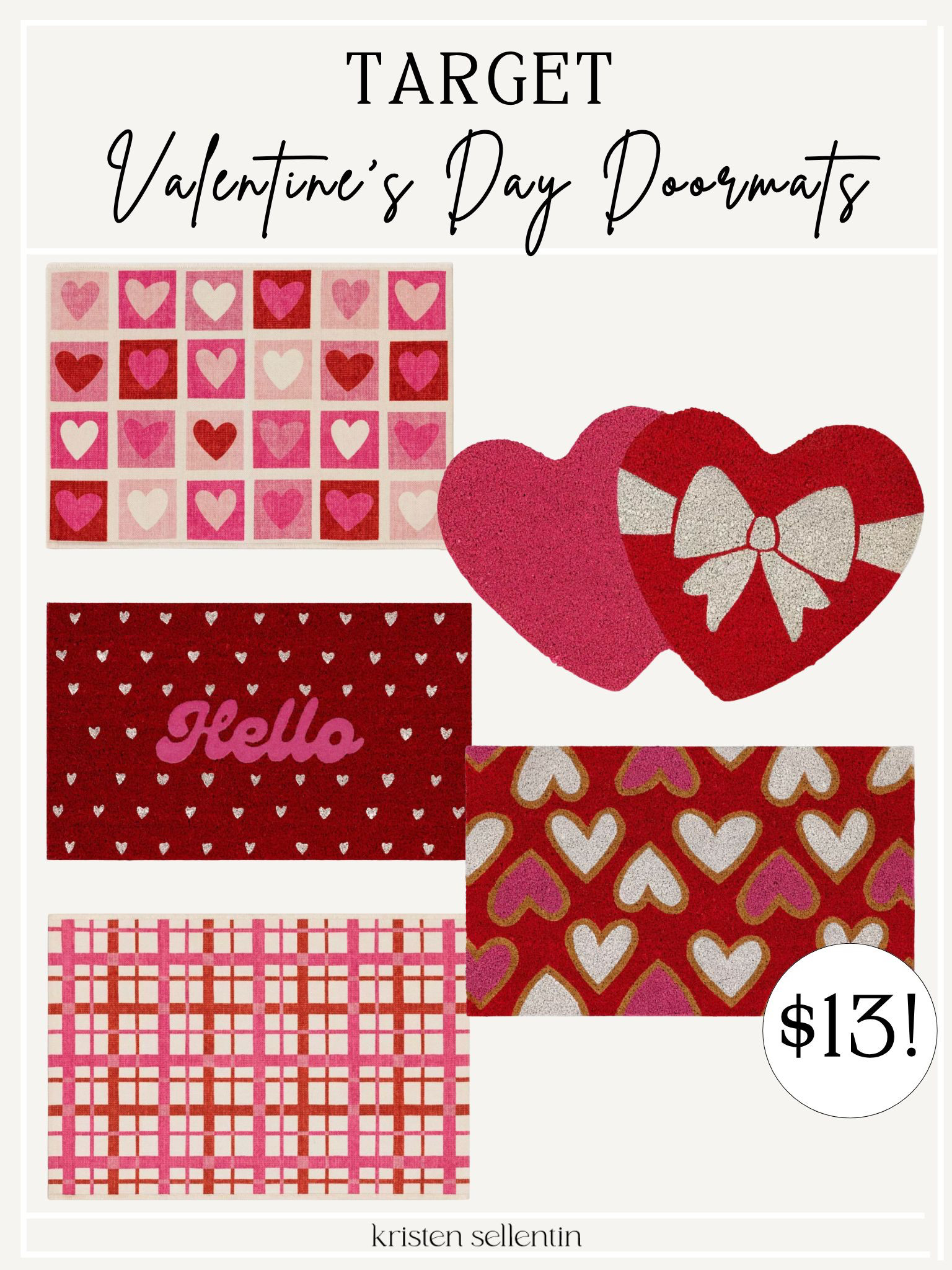 Valentine's Day $13 Doormats @ Target! 

 

#LTKSeasonal #LTKHome #LTKFindsUnder50
