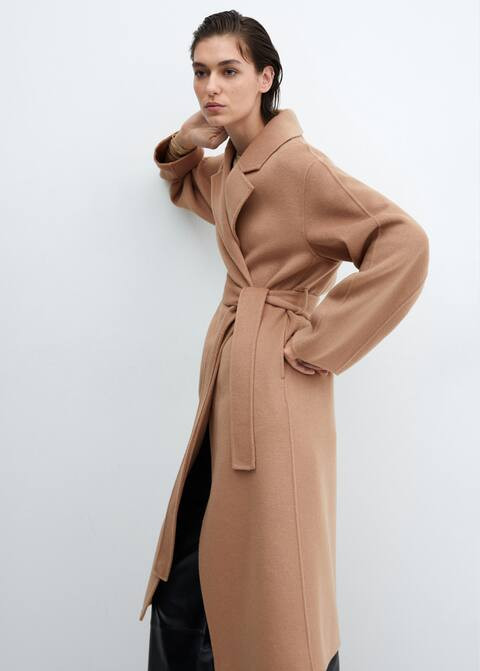 Belt handmade coat -  Women | Mango United Kingdom | MANGO (UK)