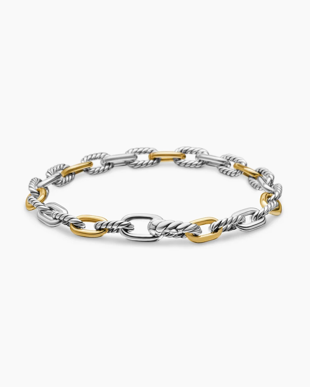 David Yurman | DY Madison Chain Bracelet in Sterling Silver with 18K Yellow Gold, 5.5mm | David Yurman