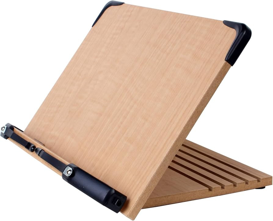 BS1500 11.8x8.5" Portable Adjustable Foldable Bookstand Holder for Reading Hands Free Large Thick... | Amazon (US)