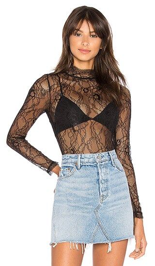 NBD Raylynn Bodysuit in Black | Revolve Clothing