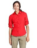 Columbia Women's Silver Ridge Long Sleeve Shirt, Red Hibiscus, Medium | Amazon (US)