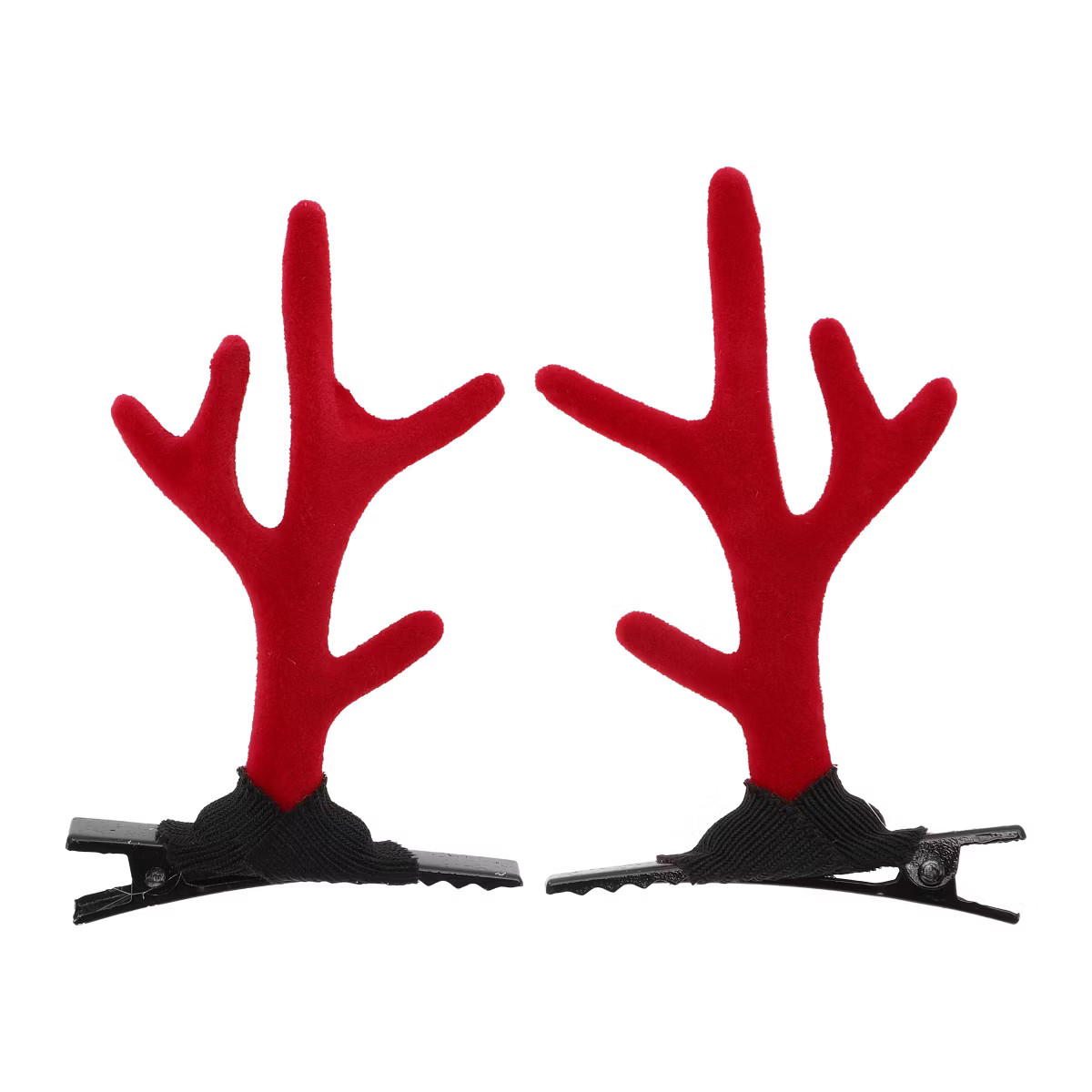 Unique Bargains Christmas Hair Clips Antlers for Christmas 2.95"x1.77" Red 1 Pair | Target