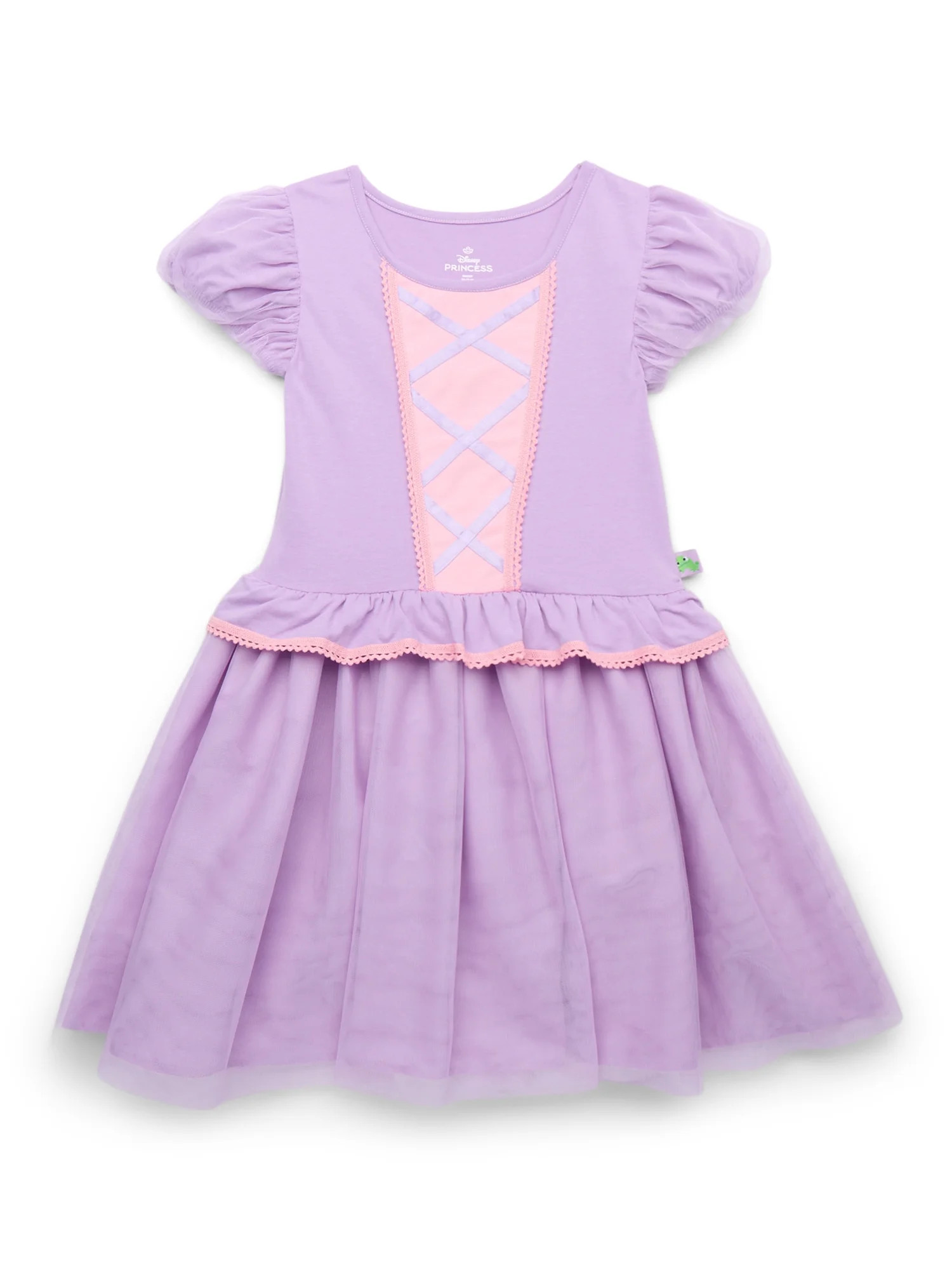 Disney Princess Girls Tangled Rapunzel Cosplay Dress with Puff Sleeves, Sizes 4-12 | Walmart (US)