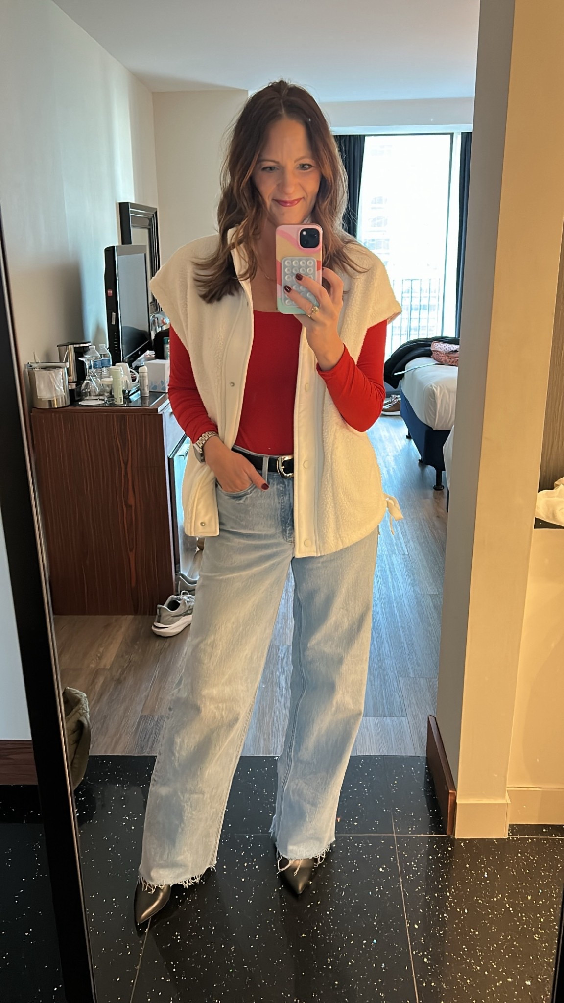 This fleece vest that I wear all the time is on sale for under $30! It runs large, I have the M but could do a small  

#LTKOver40 #LTKFindsUnder50 #LTKSaleAlert