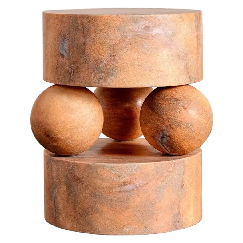 Kelly Wearstler Morro Side Table in Sunset Marble | 1stDibs