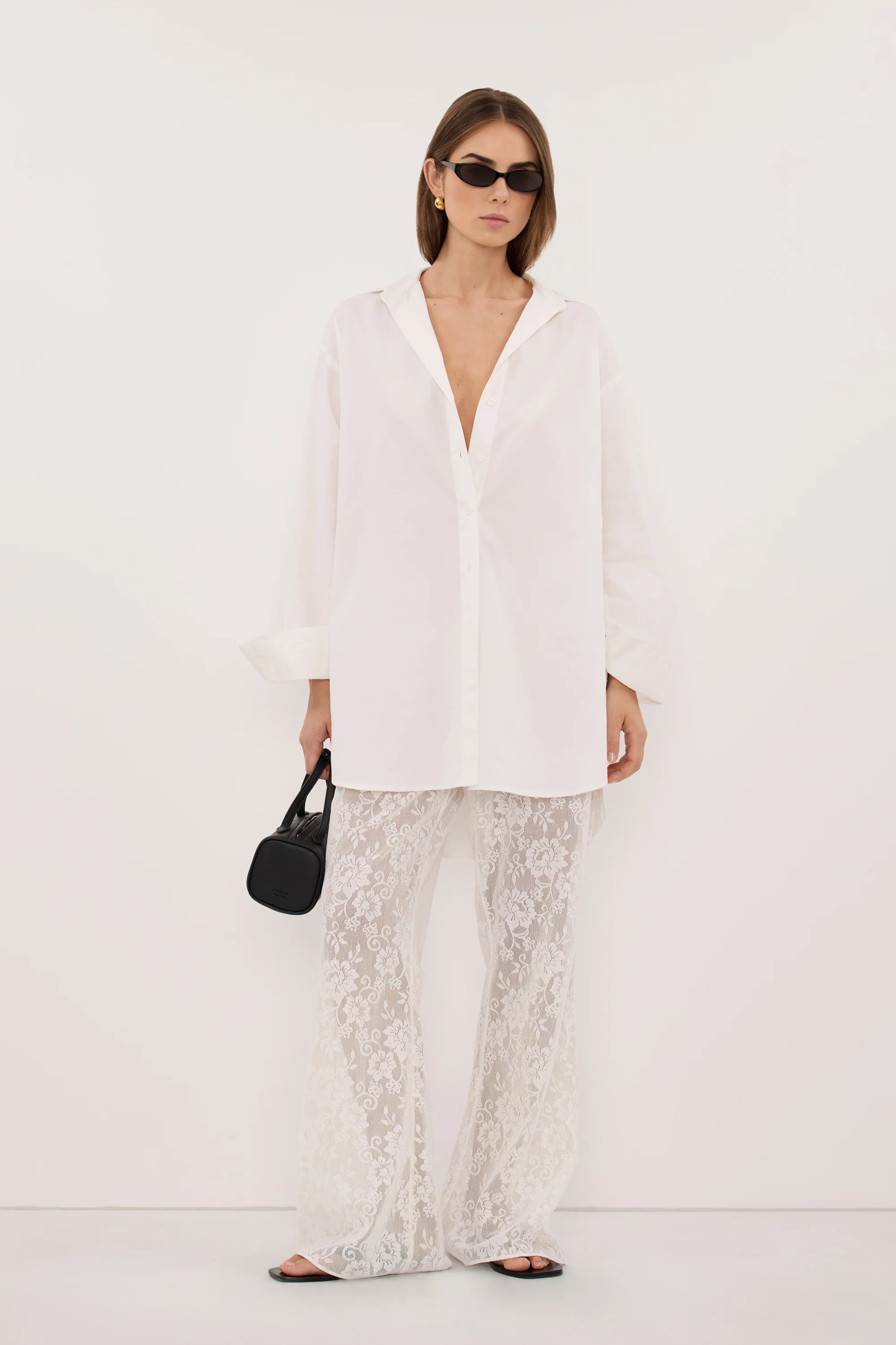 ANYA WHITE LACE PANT | DISSH