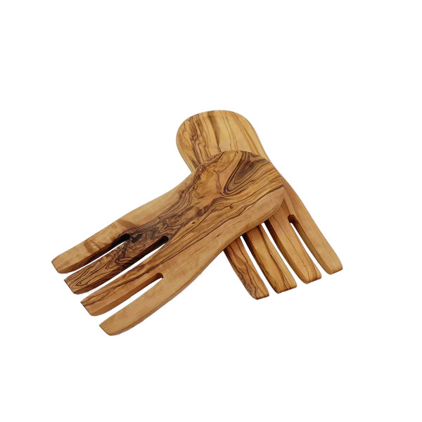 Olive Wood Salad Hands | TerraKlay