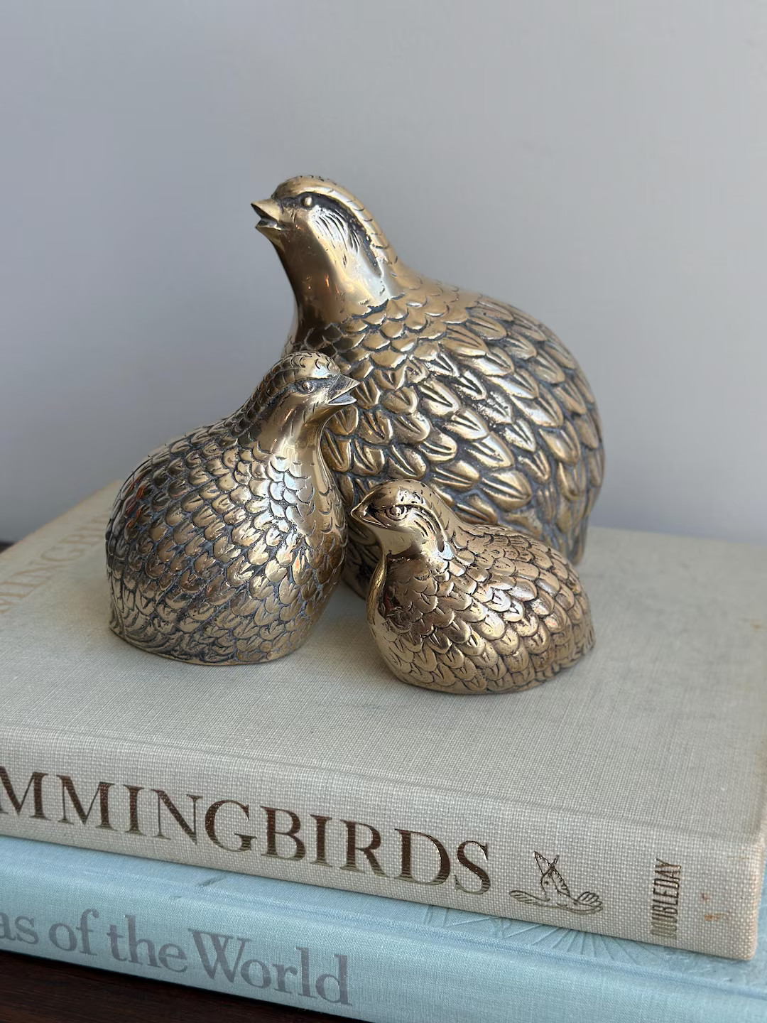Family of 3 Vintage Brass Quails / Bird Figurines / Partridge / Decor / Gift / Paper Weight / Cov... | Etsy (US)