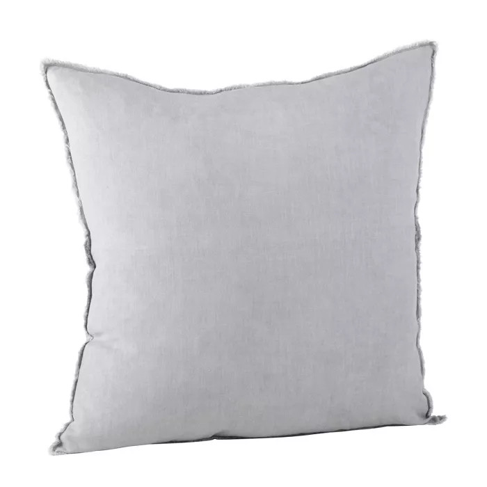 20"x20" Oversize Fringed Design Linen Square Throw Pillow - Saro Lifestyle | Target