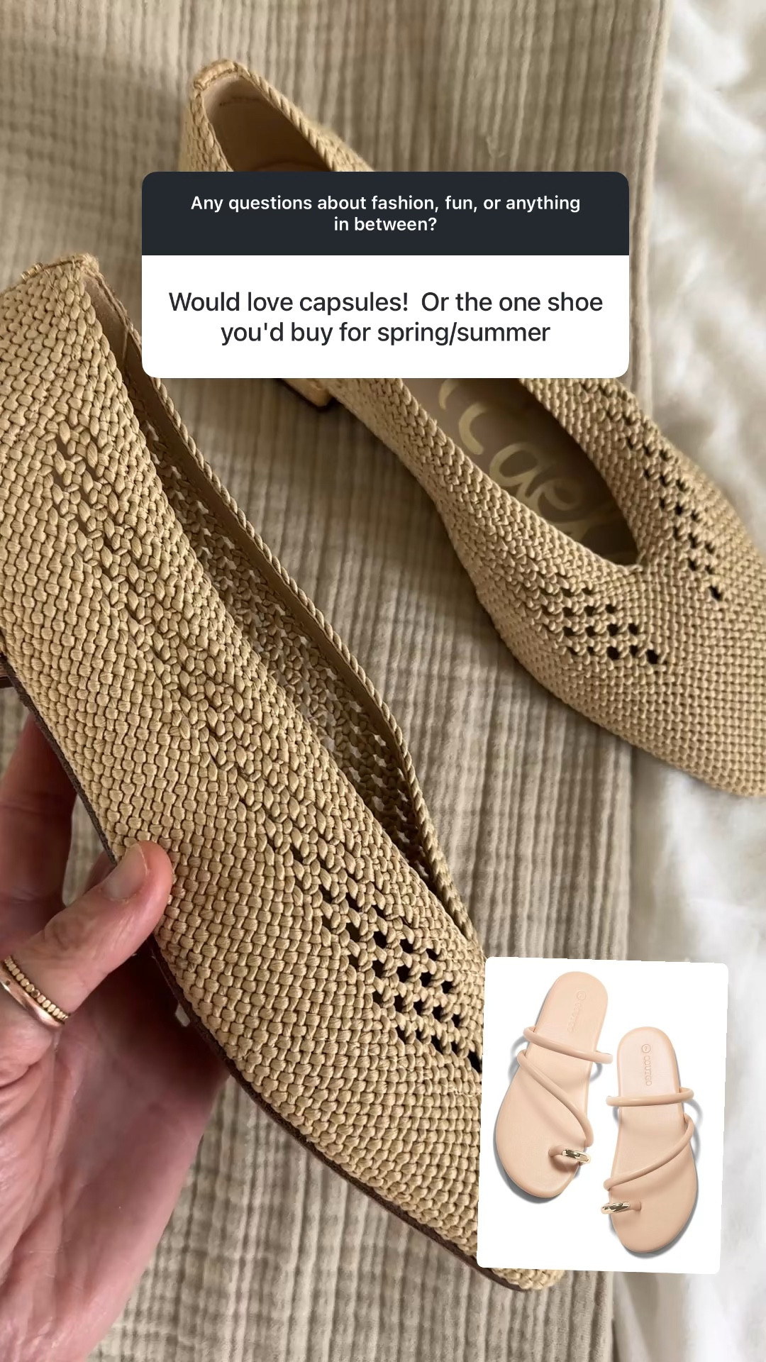 Spring flats and sandals. I just ordered the sandals so I’ll report back.  

#LTKshoecrush #LTKfindsunder50 #LTKover40