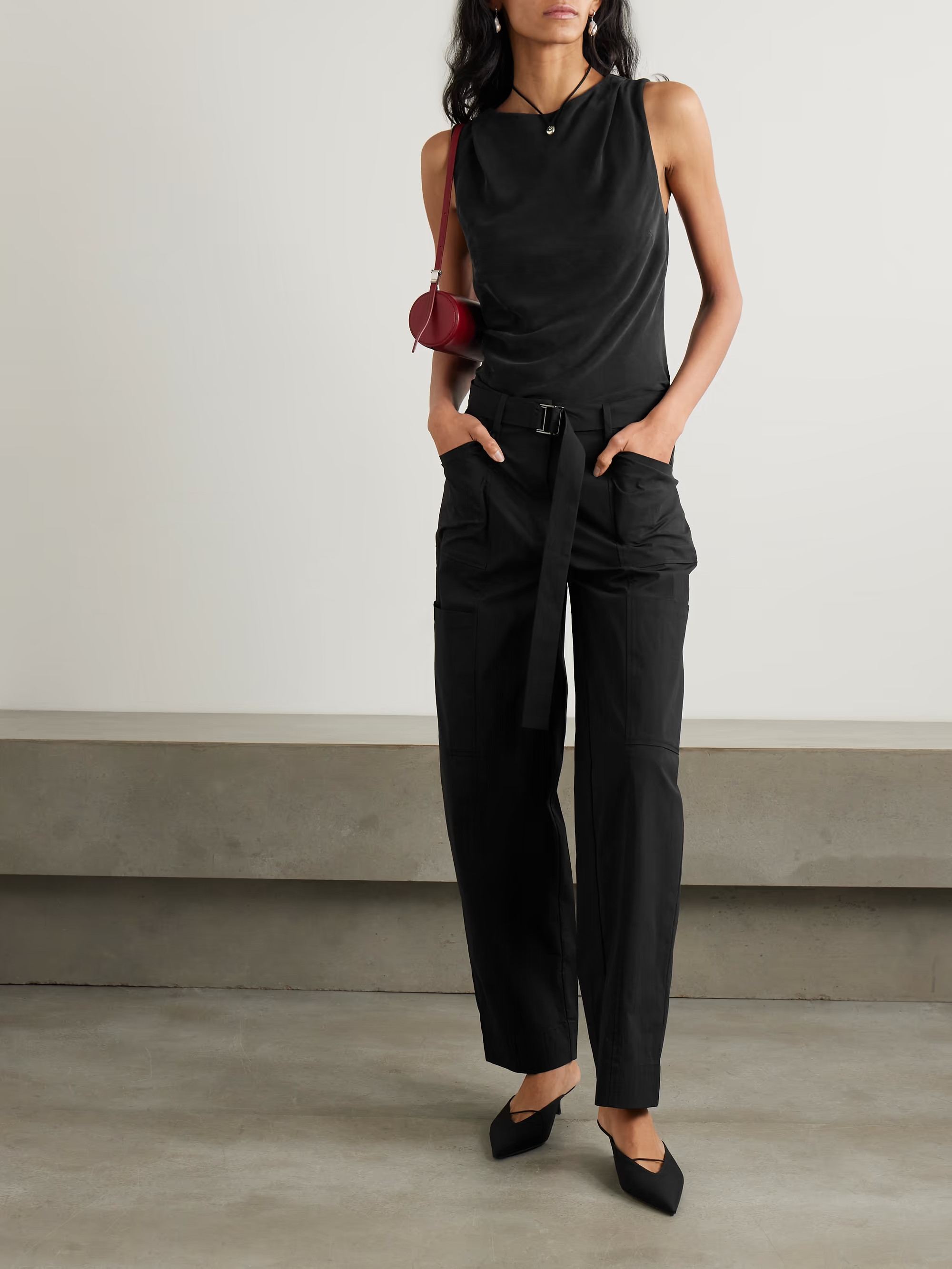 Utility belted cotton-blend wide-leg pants | NET-A-PORTER (UK & EU)