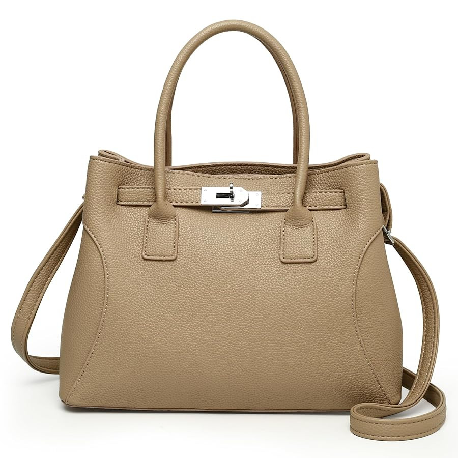 Eslcorri Women Top-Handle Satchel Bag Medium Tote Handbags Trendy Shoulder Purse PU Leather Ladie... | Amazon (US)