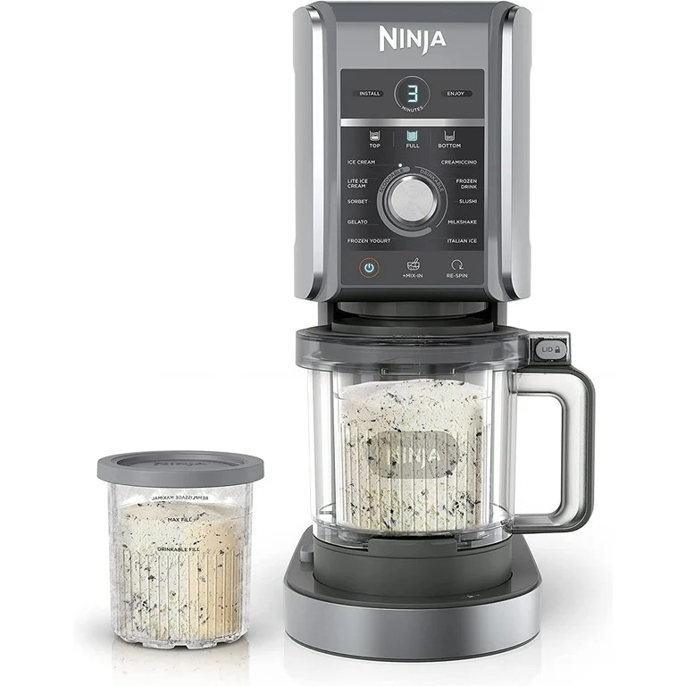Restored Ninja CREAMi Deluxe 11-in-1 XL Ice Cream Maker, Silver (NC501) (Refurbished) | Walmart (US)