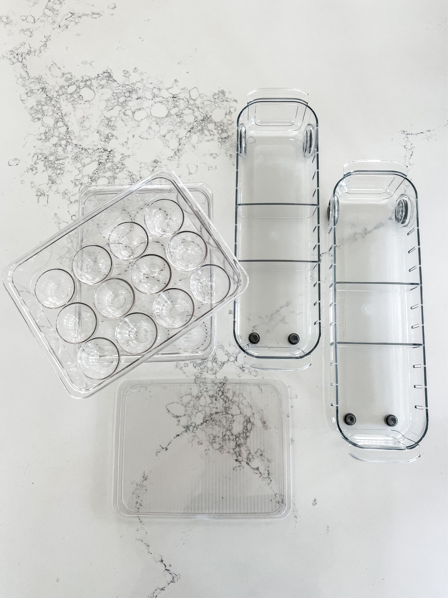 Just got a couple of the org goodies I snagged for my fridge during yesterdays Amazon prime sale 👏🏻

+ set of 2 4” roll out clear fridge caddies
+ set of 2 clear egg storage bins with lid

#kitchen #organization

#LTKhome #LTKstyletip #LTKunder50