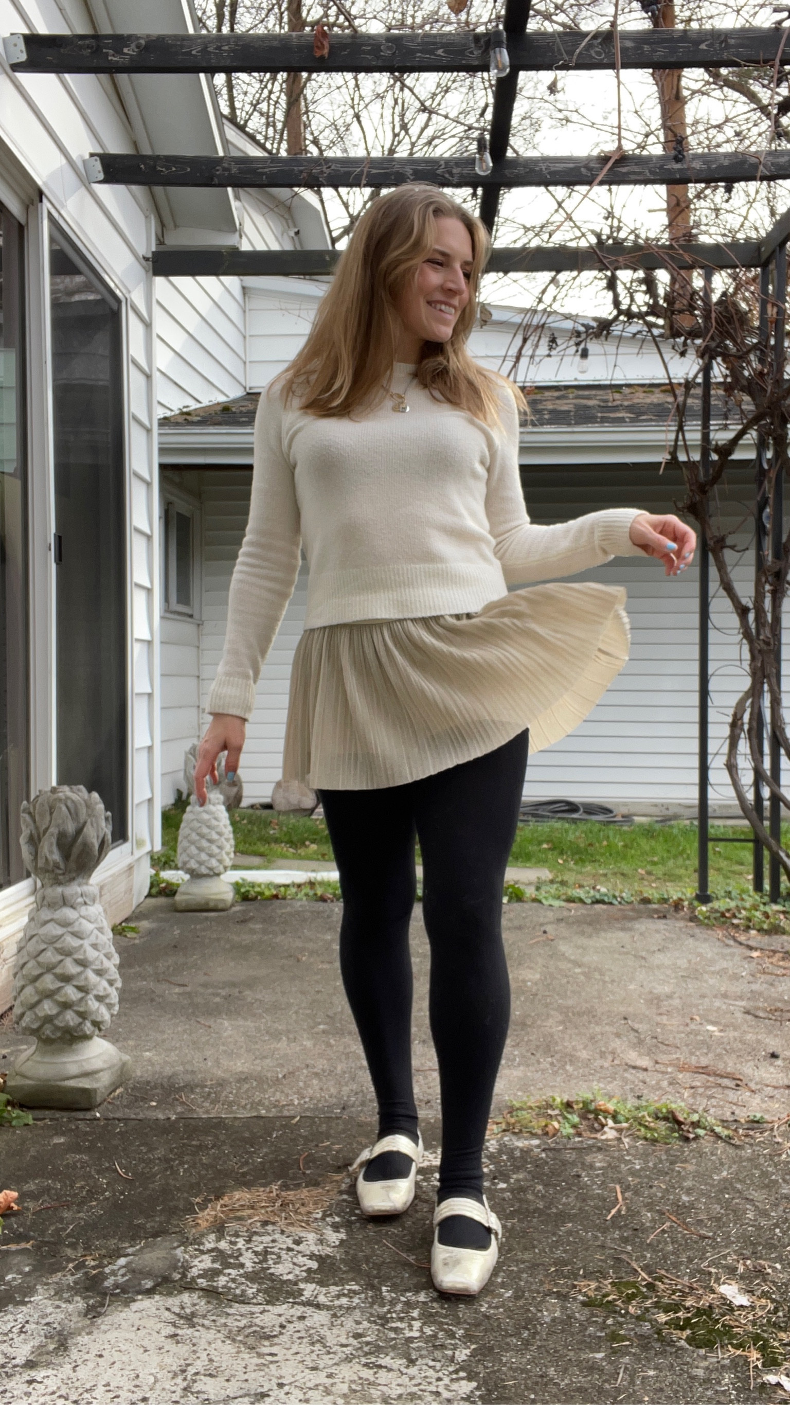 Impromptu Hercules-inspired outfit for Alden’s 4th birthday party ⚡️ this skort will also be so cute for the holiday season! 

Metallic flats, gold skirt, charm necklace, tights 

#LTKFindsUnder50 #LTKSeasonal #LTKHoliday