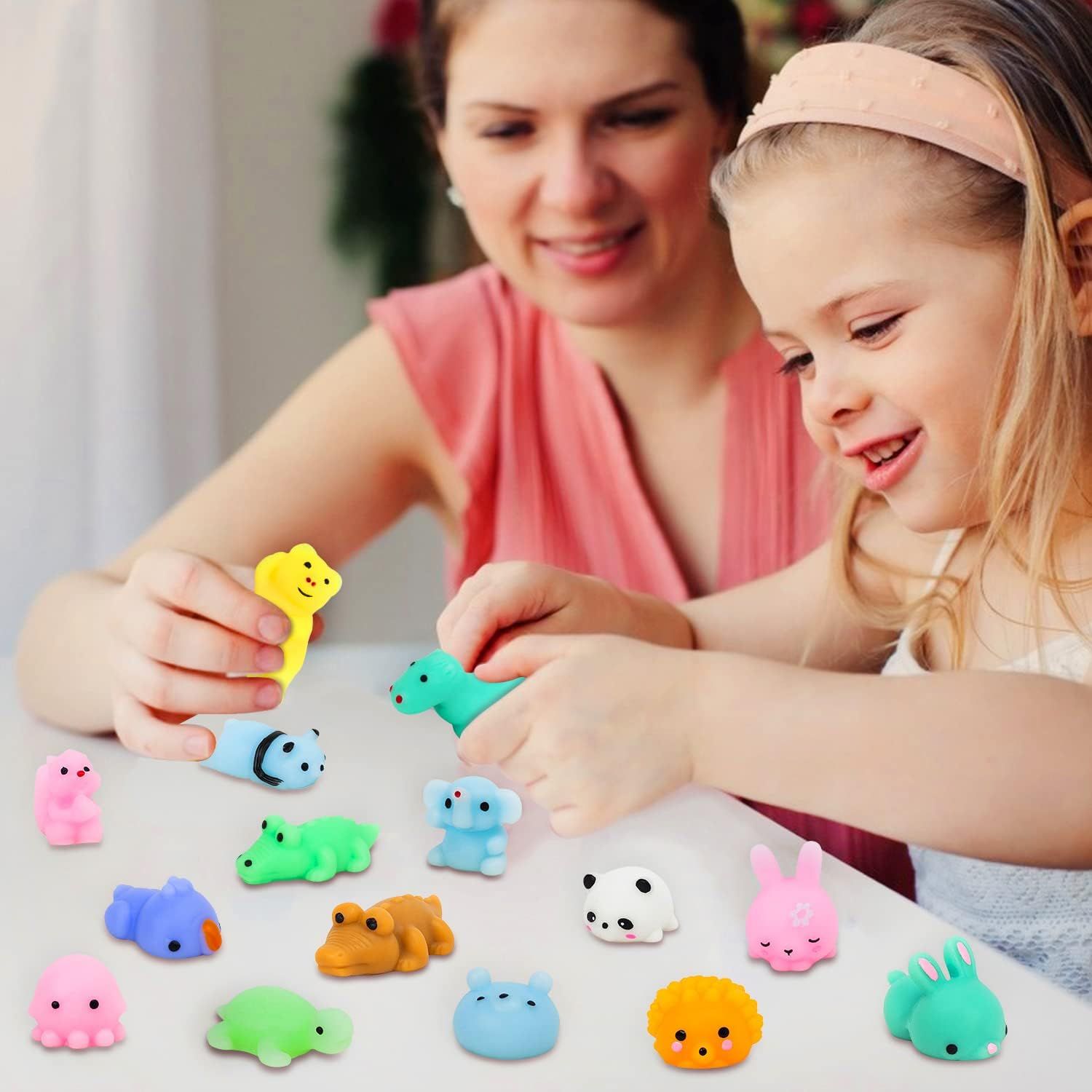 YIHONG 72 Pcs Kawaii Squishies, Mochi Squishy Toys for Kids Party Favors, Mini Stress Relief Toys... | Amazon (US)