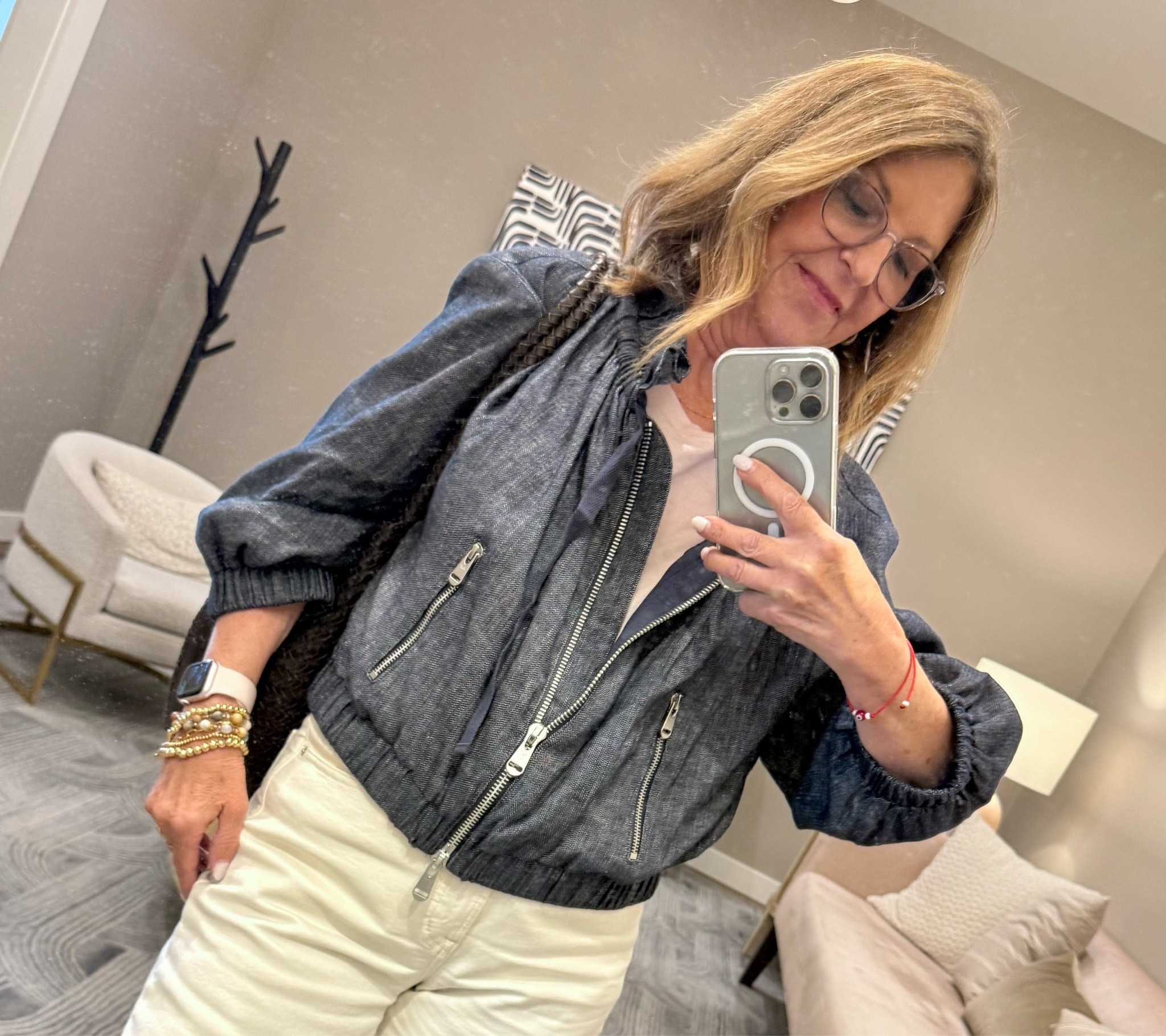 Love this new jacket. Fits tts. I'm wearing a size XS.

#LTKootd #LTKOver40 #LTKPetite