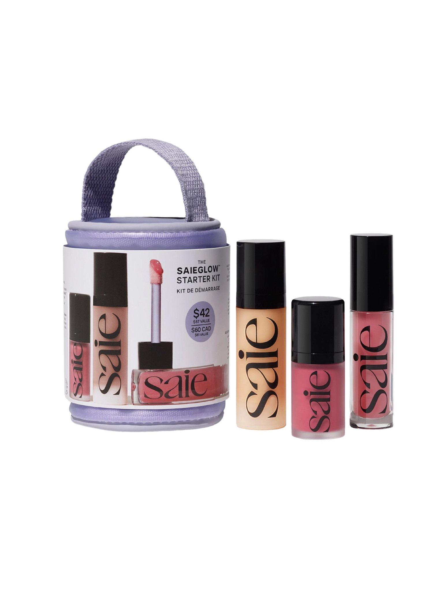 What it is: A trio set of bestselling clean, glowing essentials: a natural, dewy liquid blush, a multitasking luminizer, and a hydrating lip gloss oil.
Highlighted Ingredients:
- Plant-derived Glycerin: A powerful humectant that increases skin's moisture level.
- Licorice Root Extract: Brightens and refines the appearance of skin.
- Rosehip Seed Oil: Ultra-rich in antioxidants that visibly brighten and moisturize skin.
Ingredient Callouts: Free of parabens, phthalates, and contains less than one percent synthetic fragrance. It is also cruelty-free and comes in recyclable packaging.
What Else You Need to Know: This set contains everything you need to jump start your very own SaieGlow™.
This Set Contains:
- 0.5 oz/ 16 mL Mini Glowy Super Gel in Sunglow (warm golden bronze)
- 0.2 oz/ 7 mL Mini Dew Blush in Chilly (mauve)
- 0.1 oz/ 5 mL Full Size Glossybounce Lip Oil in Kiss (clear)
Clean & Planet Aware

#LTKOver40 #LTKFindsUnder50 #LTKBeauty