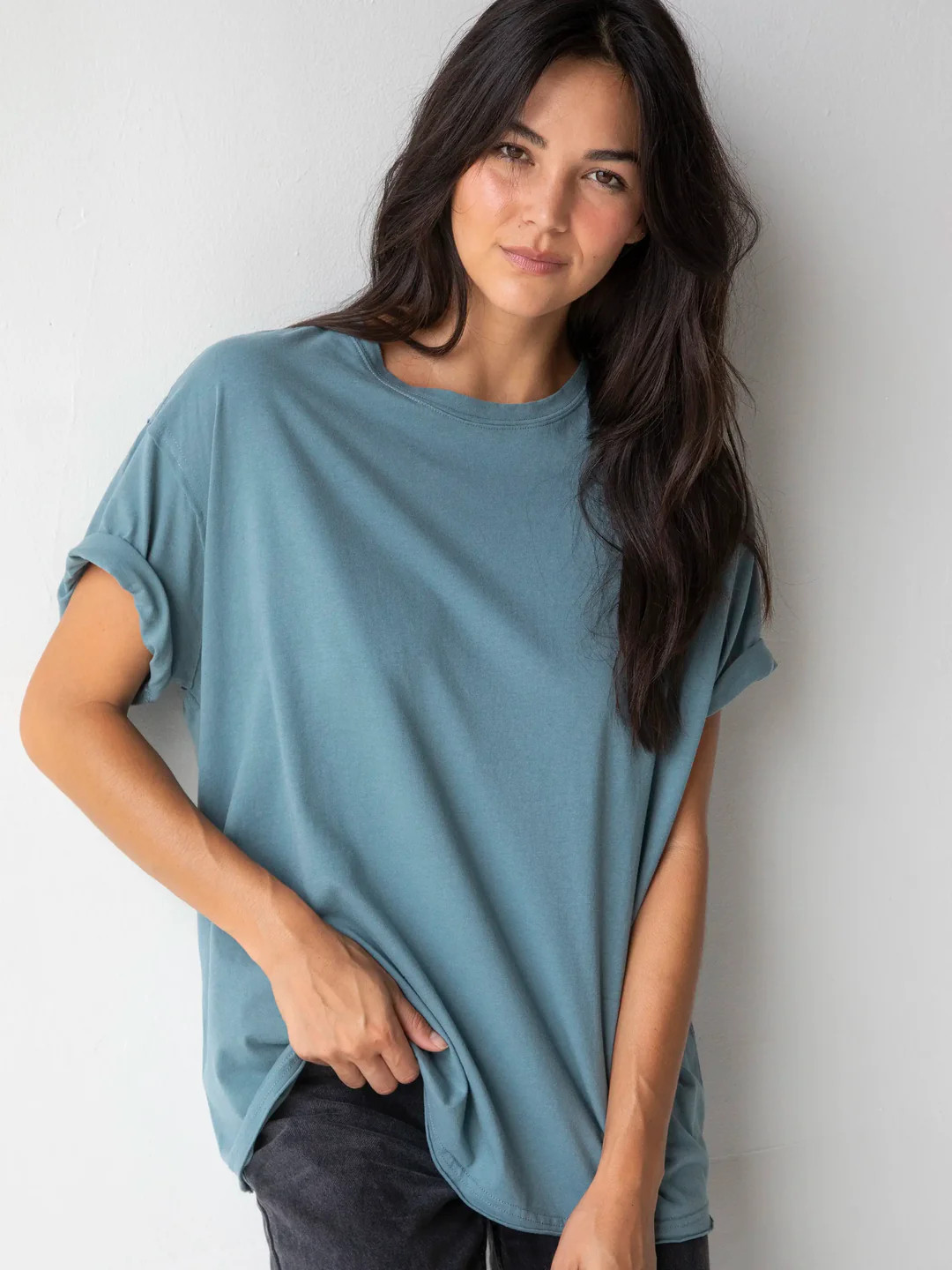 Take It In Cotton Tee - Dusty Blue | Natural Life