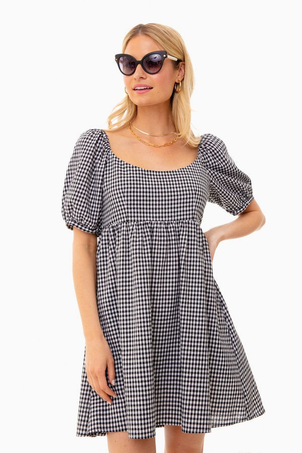 Black Gingham Abigail Dress | Tuckernuck (US)