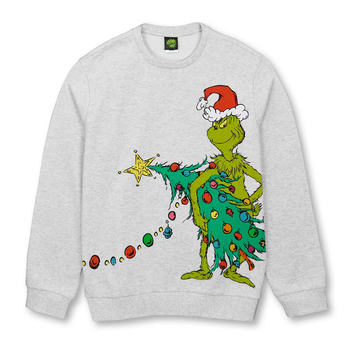 Mens The Grinch Christmas Tree Lights Sweatshirt | Target