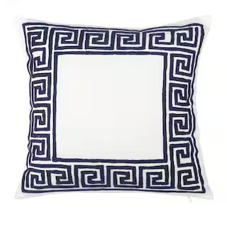 A & B Home Blue, White 6 in. x 20 in. Throw Pillow TAV38820-NAVY - The Home Depot | The Home Depot