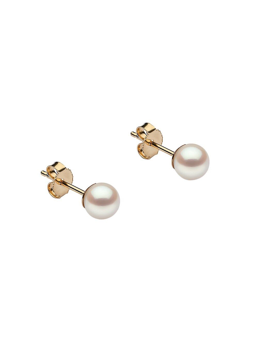 Saks Fifth Avenue Collection 14K Yellow Gold &amp; 6-6.5MM Akoya Pearl Stud Earrings | Saks Fifth Avenue (UK)