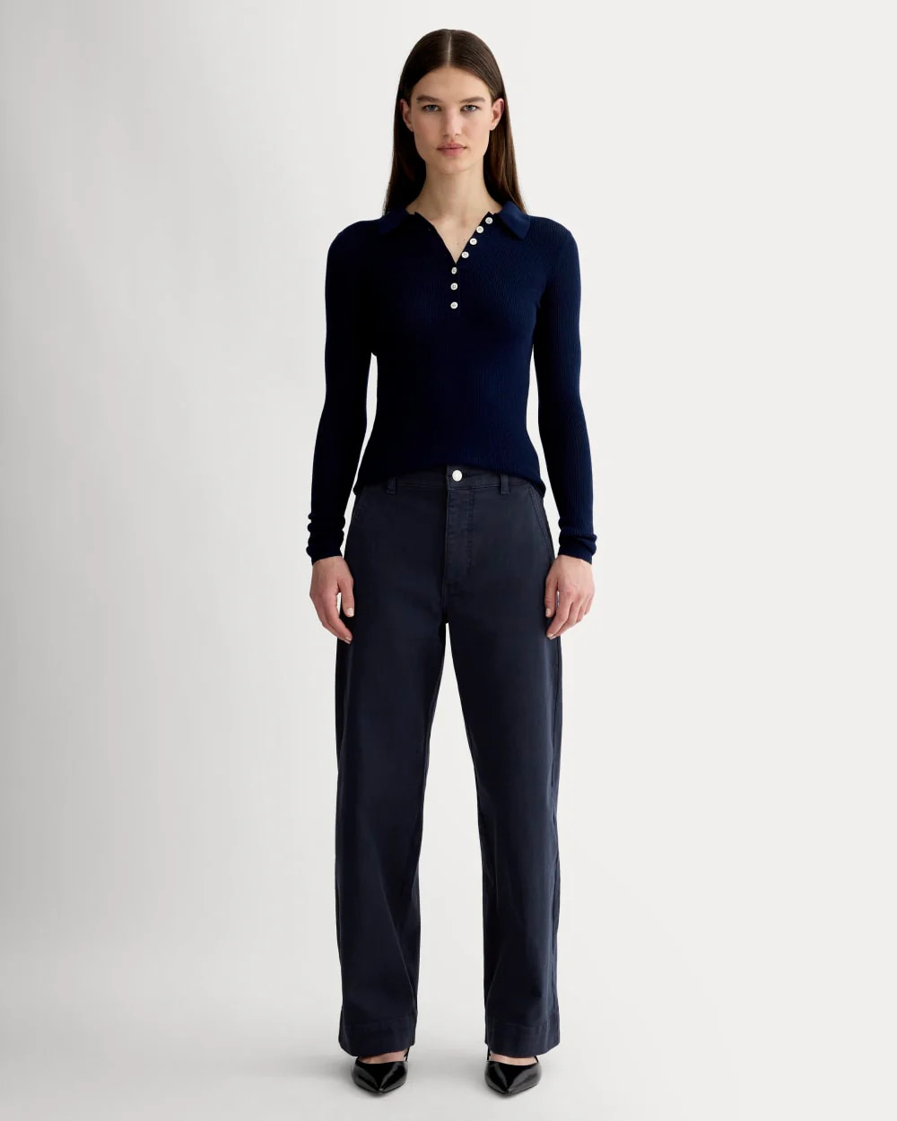The Utility Wide-Leg Pant | Navy | Everlane