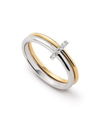 Ana Luisa Solid Gold Two Tone Lab Grown Diamond Link Ring | Bloomingdale's (US)