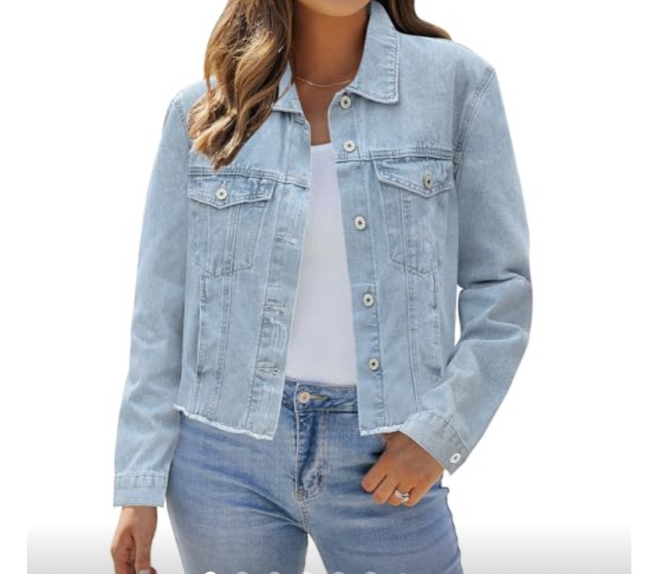 Women’s denim jacket 

#affordablefashion

#LTKStyleTip #LTKFindsUnder50 #LTKSeasonal