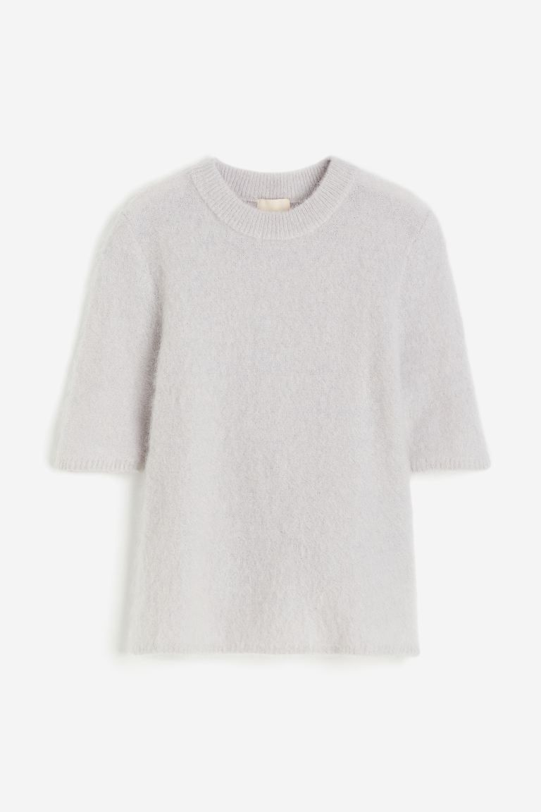 Mohair-blend Top - Light gray - Ladies | H&M US | H&M (US + CA)