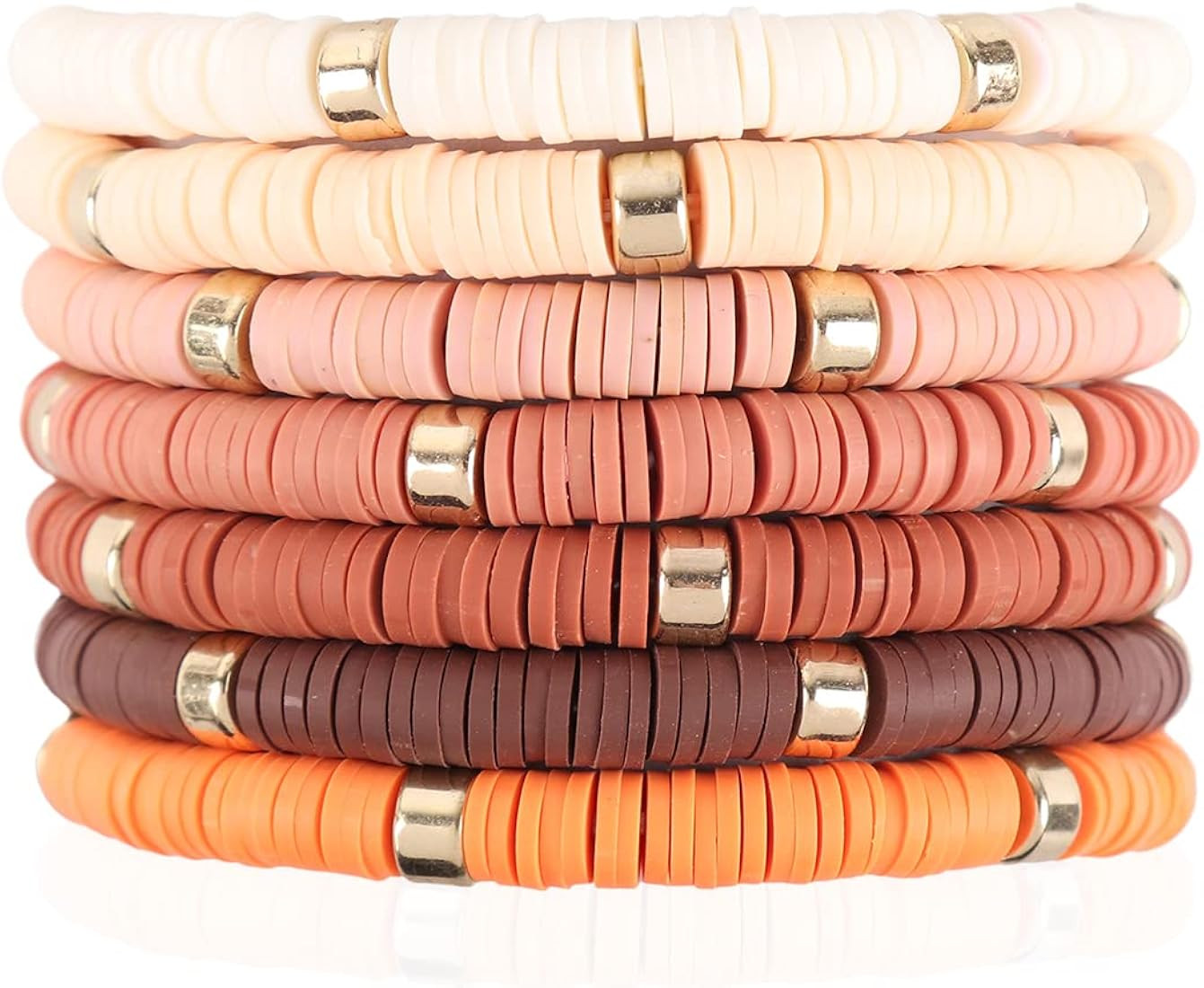 RIAH FASHION Bohemian Multi-Layer Beaded Stacking Statement Bracelets - Versatile Strand Stretch ... | Amazon (US)